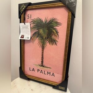 Sapna Shah 51 Palma Mexican Inspired Framed Loteria Card, 12x18